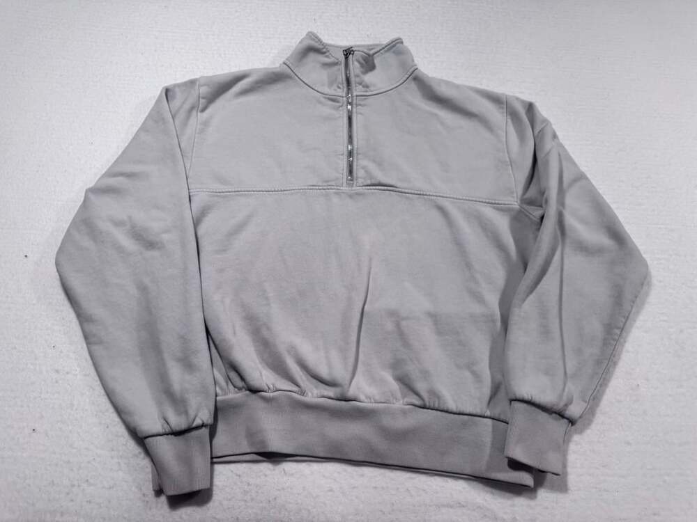 Brandy Melville Light Blue Quarter Zip Pullover Sweatshirt One Size
